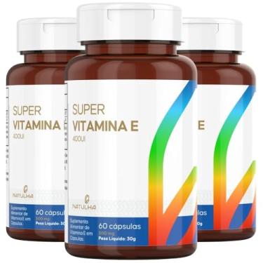 Imagem de KIT 3X Super Vitamina E 400 UI 60 cápsulas - Natulha