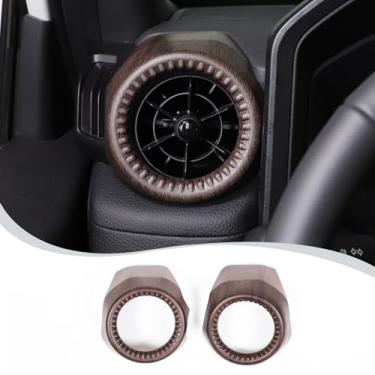 Imagem de LLKUANG Capa de moldura de saída de ar lateral do painel compatível com Toyota Land Cruiser 250 Prado 2024 2025+ acessórios de moldura de painel de saída de ar condicionado para carro