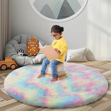 Imagem de Tapetes circulares super macios para meninas, castelo de princesa, barraca de brinquedo, 4 diâmetros, tapetes circulares para quarto de crianças, decoração de quarto de bebê, tapetes redondos de