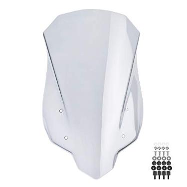 Imagem de TAZGANTAX Para-brisas compatível com CB500X 2013 2014 2015 2016 2017 2018 2019 2020 2021 2022 2023 CB 500 X CB 500X Acessórios Dianteiro Carenagem de Para-brisa Defletor de Vento (fumaça clara)