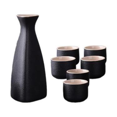 Imagem de Generic Conjunto de Saquê Japonês com 1 Pote E 6 Xícaras de Bebidas Artesanais para Bar, Cozinha E Escritório