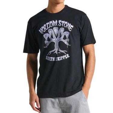 Imagem de Camiseta Volcom Feeding Tree, M, Preto