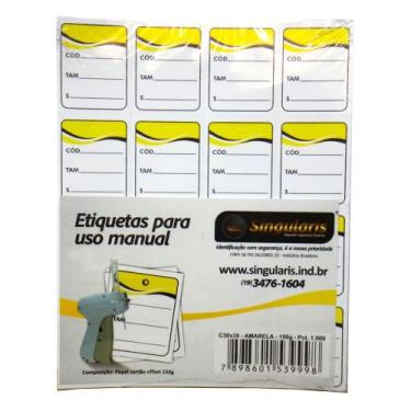 Imagem de Kit 10.000 Etiqueta de Roupa Tag de Precificação 30x38 mm - Sonar