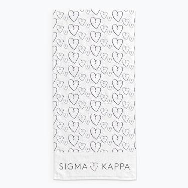 Imagem de Sorority Shop Sigma Kappa Toalha de praia - Design leve da marca 162 cm x 76 cm, cobertor de praia de microfibra macia, leve e durável, cobertor de toalha Sigma Kappa, absorção de água, secagem rápida
