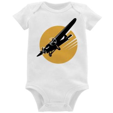 Imagem de Body Bebê Avião Bimotor - Foca na Moda, Branco, M