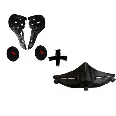 Imagem de Kit Reparo Fixação Completo LS2 FF358 FF396 Norisk FF385 Fw3 Fechado Mais Narigueira Alta