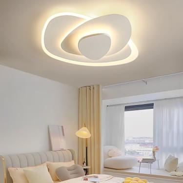 Imagem de Lâmpada de teto LED Luz de teto para quarto regulável 3500K-6500K Iluminação geométrica Design triangular luz pendente Lâmpadas criativas modernas Estudo Sala de estar Escritório Lustres de