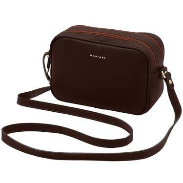 Imagem de Mariart Cajuína Bolsa Feminina Transversal de Couro Bovino Legítimo (Chocolate)