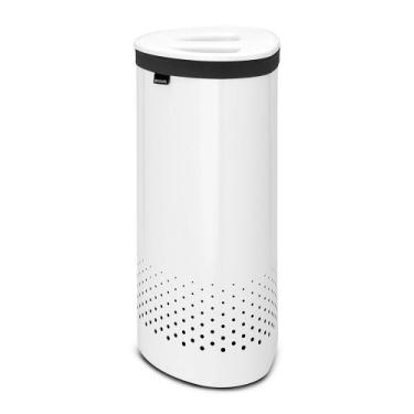 Imagem de Cesto lateral para roupas em aço inox 55 litros branco Brabantia