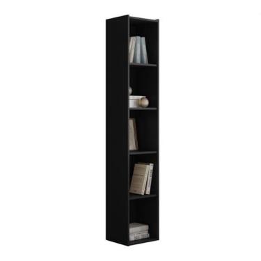 Imagem de Estante Livreiro 4 Prateleiras Janaina Preto REAJL Moveis, Preto