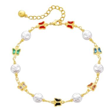 Imagem de Yumikoo Tornozeleira feminina banhada a ouro 18 k, middle, Ouro amarelo, Sem pedras preciosas