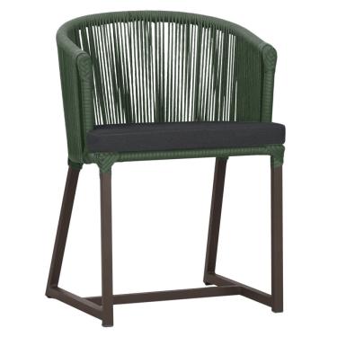 Imagem de Cadeira de Jantar Área Noronha em Alumínio com Pintura Marrom E11 Trama Original