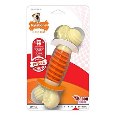 Imagem de Nylabone Dental Chew Bacon aromatizado Pro Action Bone Dog Chew Toy, Grande