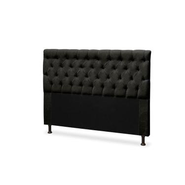 Imagem de Cabeceira Cristal 1,40 Para Cama Box Suede Amassado Preto - js Móveis