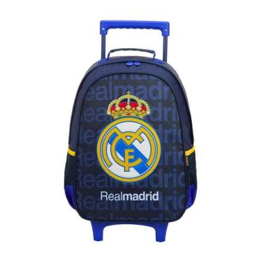 Imagem de Mochila De Rodinhas Escolar Infantil Real Madrid R1 Oficial - Xeryus