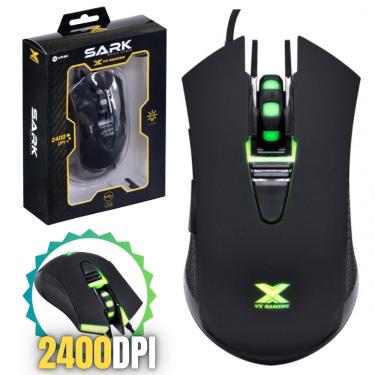Imagem de Mouse Gamer Para Escritório Alta Qualidade Vinik Luz Pulsante Cabo 1,8m Para Fps Até 2400DPI Cor Preta Sensor Óptico Entrada USB