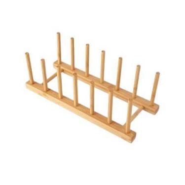Imagem de Escorredor de Pratos Bambu 29x12,5x10cm - Clink