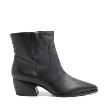 Imagem de Bota Luiza Barcelos Couro Liso Salto Bloco Bico Fino-Feminino