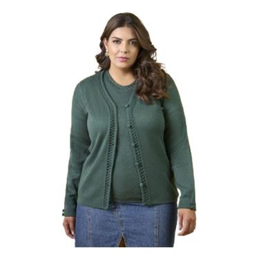 Imagem de Suéter Tween-set 2 Peças Conjunto Plus Size Tricot Premium-Feminino
