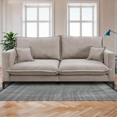 Imagem de Sofá 2 Lugares Modular Boma. 1,70m Boucle Sofá inBox, Bege Claro