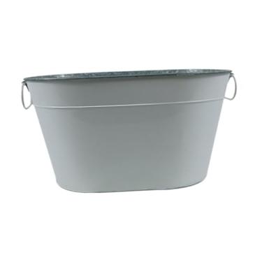 Imagem de SiaBiced Balde de cerveja de gelo, recipiente de armazenamento, portátil, para festas com alças de transporte banheira de gelo para coquetéis de cerveja de, Cinza