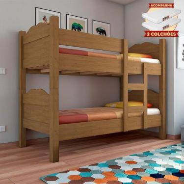 Imagem de Beliche Reforçada Multifuncional Vira 2 Camas Madrid com Grades de Pro