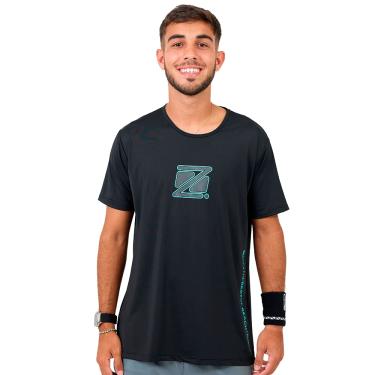 Imagem de Camiseta Zeiq Esportiva Slim Dry Léo Branco Preta