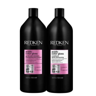 Imagem de Kit redken acidic color gloss shampoo 1000ml+condicionador 1000ml