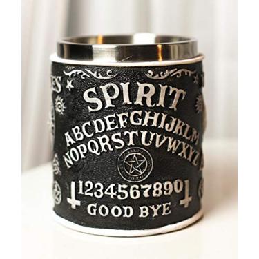 Imagem de Ebros Wicca Pentagrama Divinatório Ouija Spirit Board Caneca de Café Tanque com Alça de Lua Crescente Pintado à Mão Fantasia Supernatural Bruxaria Artes Sombrias Jogos Divertido Novidade Presente Copo de Bebida