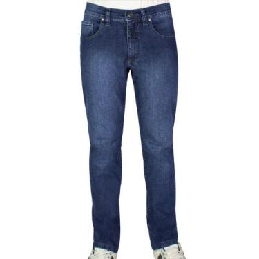 Imagem de Calça Jeans Masculina com Elastano - R7, 56, Azul, Marinho