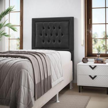 Imagem de Cabeceira Pegasus 90 Para Cama Box de Solteiro N-022 Veludo Chumbo Ara