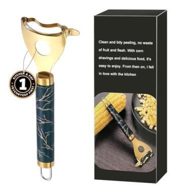 Imagem de Peuesty Cobb Gobbler Shucker, ferramenta de decapagem de espiga de milho, descascador de milho para espiga de milho, ferramenta de decapagem de milho, aço inoxidável 304, ferramenta de debulhador de