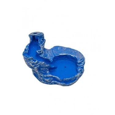 Imagem de Incensário Cascata Baixa 4,5 cm Universal Azul Claro em Resina - Lua M