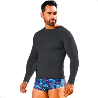 Imagem de Camisa Proteção Solar Térmica Masculina Uv 50+ Segunda Pele Manga Long