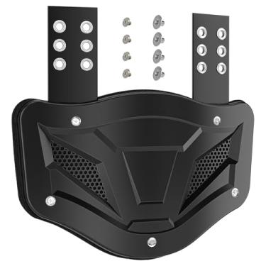 Imagem de ARGOMAX Placa traseira de futebol americano - protetor de coluna ajustável leve para jogadores jovens e adultos, protetor traseiro de alto impacto com design respirável, serve para todas as ombreiras