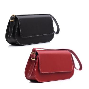 Imagem de Kit 2 Bolsa Feminina Clutch Shoulder Bag Alça de Mão Compacta - Alice,