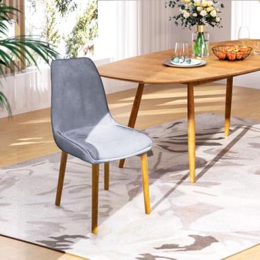 Imagem de Conjunto de 2 cadeiras de jantar, cadeiras modernas de cozinha e jantar cadeiras laterais de lazer para sala de estar e sala de jantar (verde)