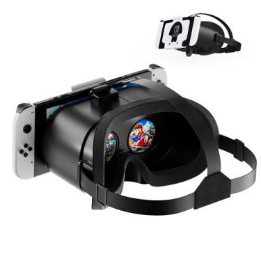 Imagem de Fone de ouvido VR para Nintendo Switch e Switch OLED, óculos de realidade virtual atualizados com lentes HD ajustáveis e alça de cabeça confortável, kit Labo VR Óculos 3D para acessórios de switch