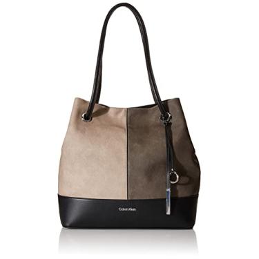 Imagem de Calvin Klein - Bolsa Gabrianna Bubble Lamb reversível, Grey Combo, One Size