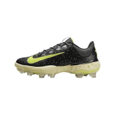 Imagem de Nike Chuteiras de beisebol Alpha Huarache Elite 4 Low MCS JRD (FZ1362-400, azul-marinho meia-noite/ouro metálico), Preto/Lima/Volt, 39