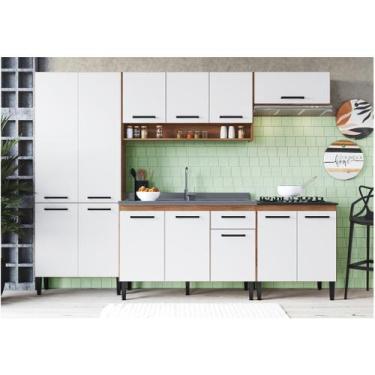Imagem de Cozinha Modulada 5 Peças Ana Freijó Branco Megasul - IRM
