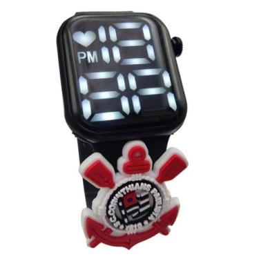 Imagem de Relógio Infantil Digital Poderoso Timão Corinthians-Preto - Smactudo