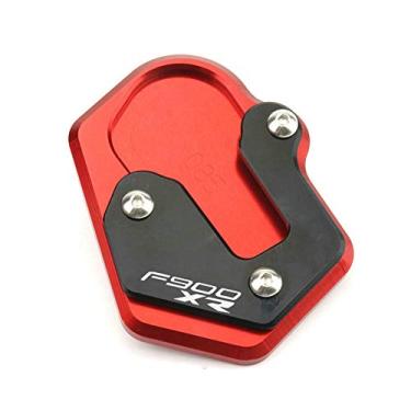 Imagem de Acc-Creativity Suporte lateral para pé de motocicleta ampliador lateral placa de extensão compatível com BMW F900R F900XR 2020 (F900XR, vermelho)