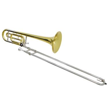 Imagem de Trombone De Vara c/Rotor Laqueado Dourado c/Case New York