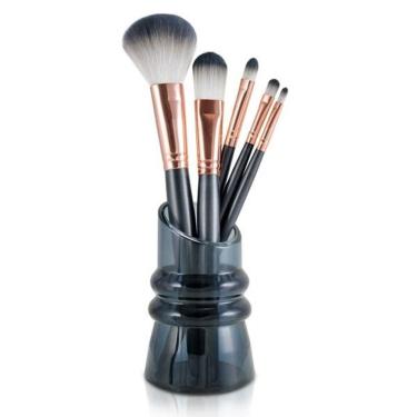 Imagem de Kit Com 5 Pincéis Com Suporte Jacki Design Cinza