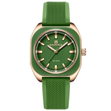 Imagem de Relógio Feminino De Quartzo Casual Com Pulseira De Silicone Impermeavel 3atm Verde