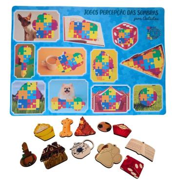 Imagem de Jogo Educativo Das Sombras Em Mdf Divertido Associe Figuras