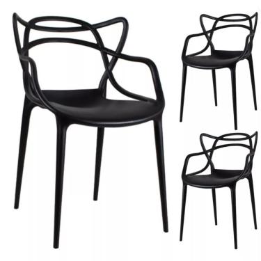 Imagem de Kit Com 3 Cadeiras Allegra Resistente ? Design Moderno E Conforto Para Sala, Escritório E área Externa