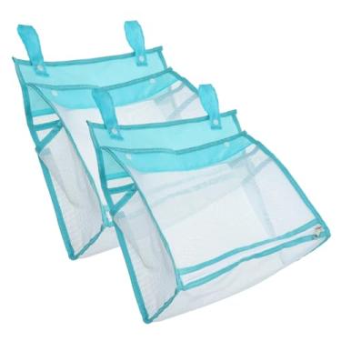 Imagem de GLEAVI 2Peças Organizador de Brinquedos de Banho Malha com Sacos Suspensos de Armazenamento Durável Brinquedos de Banho e Acessórios Manter
