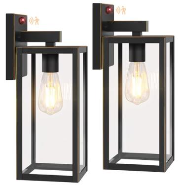 Imagem de BesLowe Luminárias De Parede Externas Com Sensor Movimento Atualizado, Arandelas 15" Para Varanda, Do Anoitecer Ao Amanhecer, 3 Modos Iluminação, Bronze Áreas Da Casa, Pacote 2